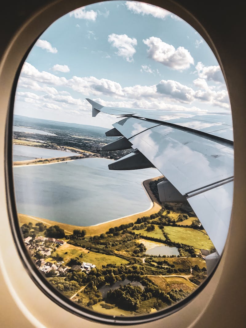 Airline window view